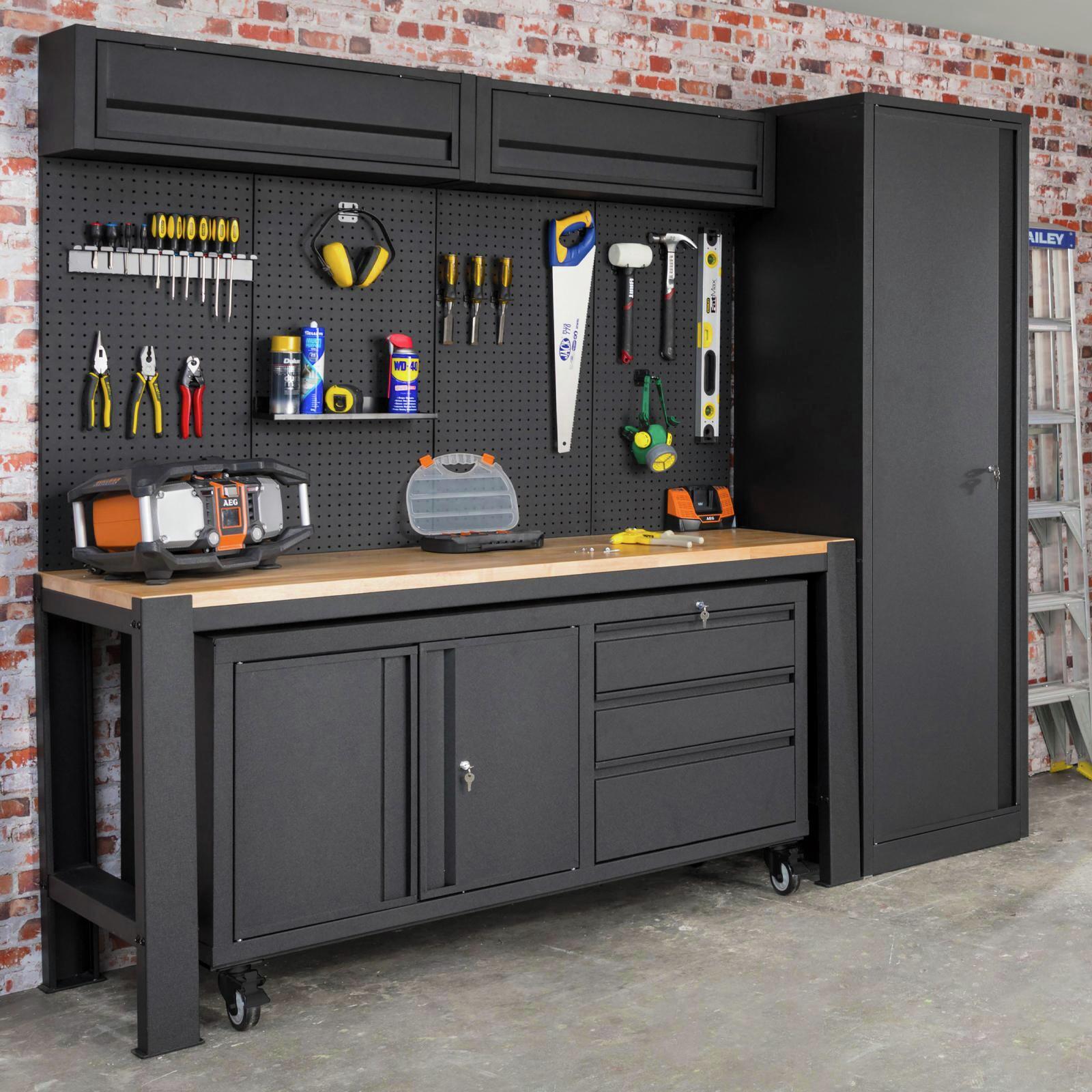 Pinnacle 810 x 1500 x 500mm Matte Black XL Mobile Storage Unit Bunnings Australia