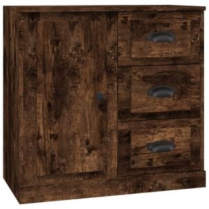 vidaXL Sideboard Buffet Storage Cabinet Cupboard Smoked Oak