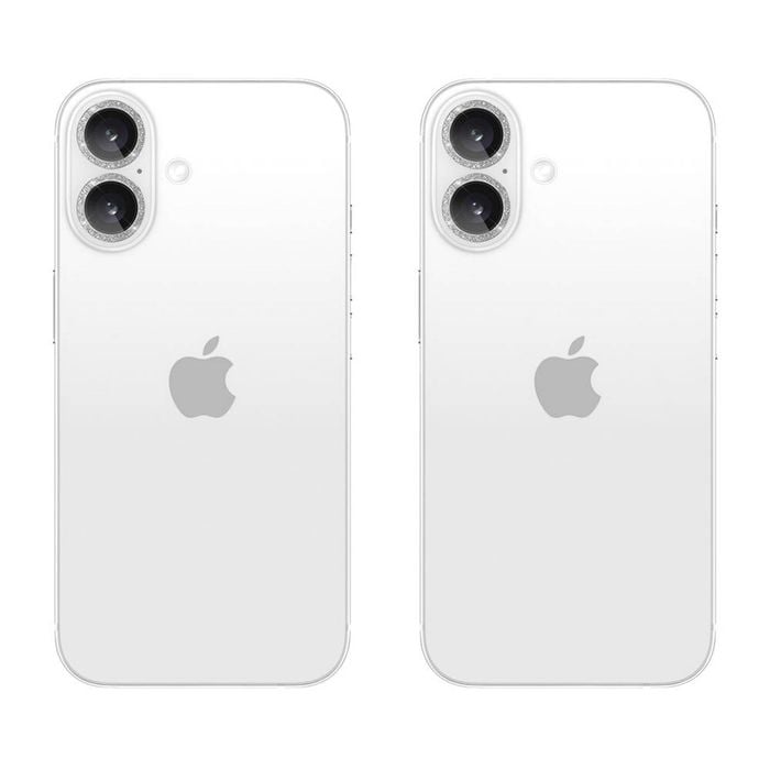 2PK Case-Mate Aluminum Ring Lens Protector For Apple iPhone 16 Plus Clear