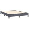 vidaXL Bed Frame Bed Base Mattress Base Dark Grey 153x203 cm Queen Size Velvet