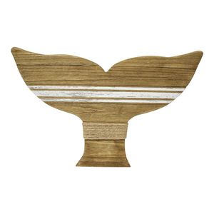 Cape 61cm Timber Whale Tail Home/Room Decorative Wall Hanging Display Art Brown