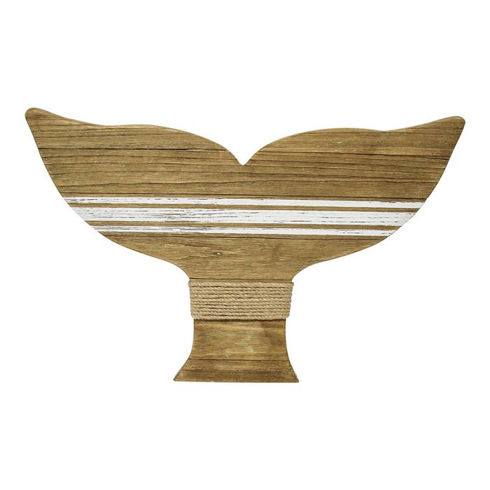 Cape 61cm Timber Whale Tail Home/Room Decorative Wall Hanging Display Art Brown