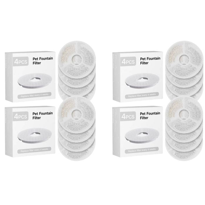 Yes4pets 16 X Pet Dog Cat Fountain Filter Replacement Carbon Ion Exchange Triple Filtration System W7 W8