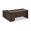 Modern Furniture Carter Executive Office Desk+Right Return-180cm-Coffee+Charcoal