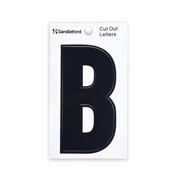 Sandleford 85mm Black Cut Out Self Adhesive House Letter B