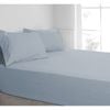 Algodon Mega King Bed 300TC Cotton Fitted Sheet Combo Faded Denim w/Pillowcases