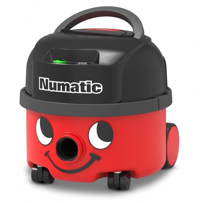 Numatic Henry Commercial Cordless 8l Vacuum W/ Built In Wand Dock & Storage Red