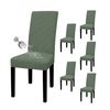 Catzon 6 Pcs Dining Chair Covers Waterproof Stretch-GreyGreen