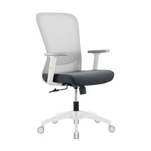 Sabia Aston Pre-Assembled Grey/White Chair Ergonomic Office Seating Mesh