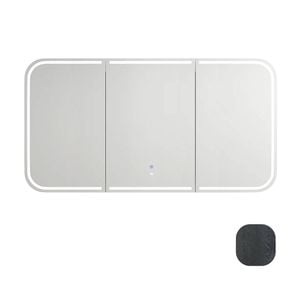 Attica 1500mm Black Oak Porta LED Shaving Cabinet With Powerpoint / USB-C