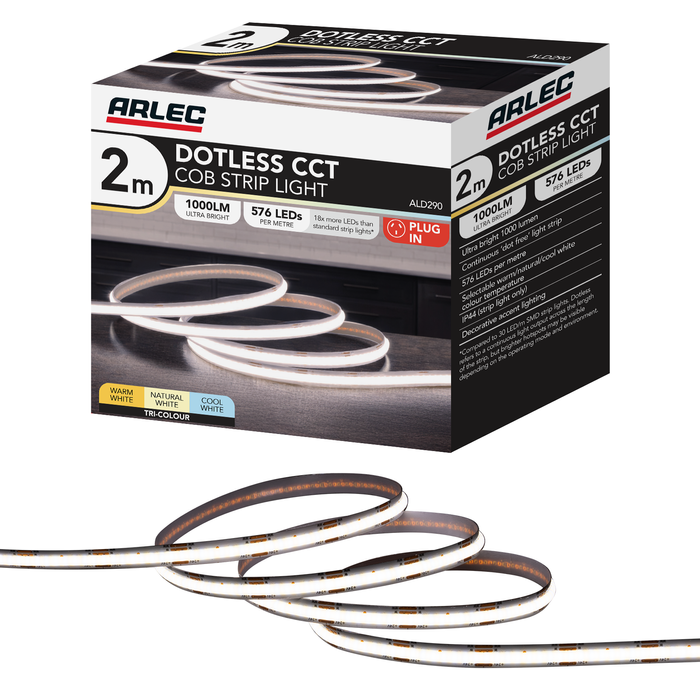 Arlec 2m Dotless CCT COB Strip Light
