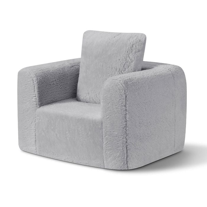 Playpals Kids Sofa Couch With Pillow Toddler Chair Grey