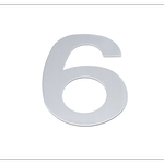 Sandleford 200mm Lorenzo Stainless Steel House Number 6