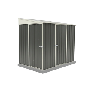 Absco Sheds 1.52 x 2.26 x 2.06m Woodland Grey Narrow Double Door Garden Shed