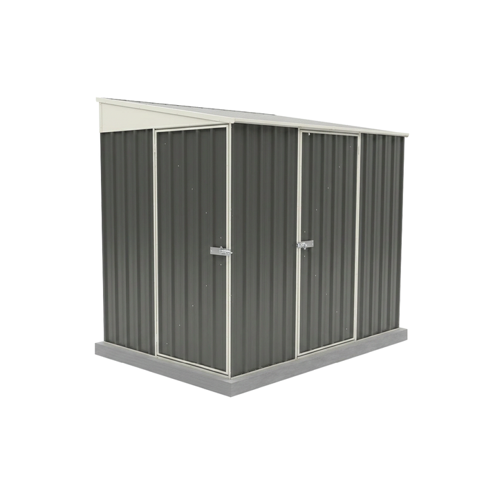 Absco Sheds 1.52 x 2.26 x 2.06m Woodland Grey Narrow Double Door Garden Shed