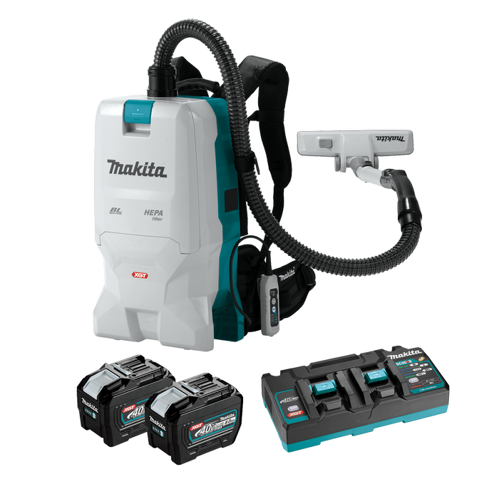 Makita 40V XGT BL Backpack Vacuum 2x8.0Ah Kit VC011GL201