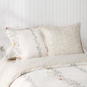 Dreamaker Bower Cotton Reversible Tailored European Pillowcase Twin Pack