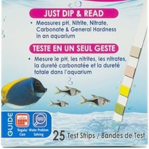Api 5-in-1 Test Strips For Freshwater And Saltwater Aquariums, 25 Count