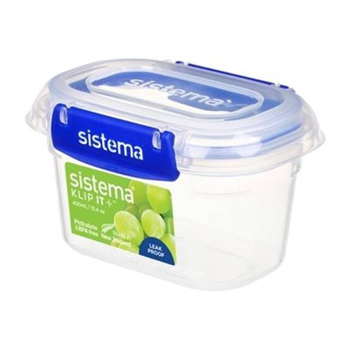 Sistema Storage Container Klip It Plus Rectangle 400ml Airtight Kitchen Pantry Organization