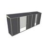 Build-a-Shed 0.8 x 5.2 x 2m Skillion Shed with Double and Single Sliding Side Doors - Grey