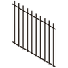 ProtectorAl 350 - 1200 x 1200mm Black Raked 16-30º Batten Pool Fence Panel