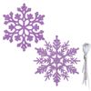 Catzon 30Pcs Christmas Glitter Snowflake for Xmas Trees-Purple