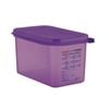 Araven Gastronorm Food Storage Container Allergen Polypropylene Purple 1/4 Size 4.3l