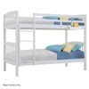 Kingston Slumber Wooden Kids Bunk Bed Frame, Modular Design, Convert to Single Beds, White