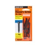 Ramset 10g x 45mm Black Hex Head Masonry Screw - 10 Pack