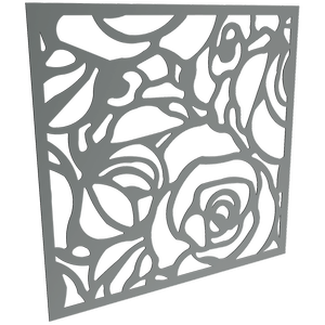 ProtectorAl 300-1200 x 300-1200mm Monument Roses Unframed Solid Aluminium Decorative Panel