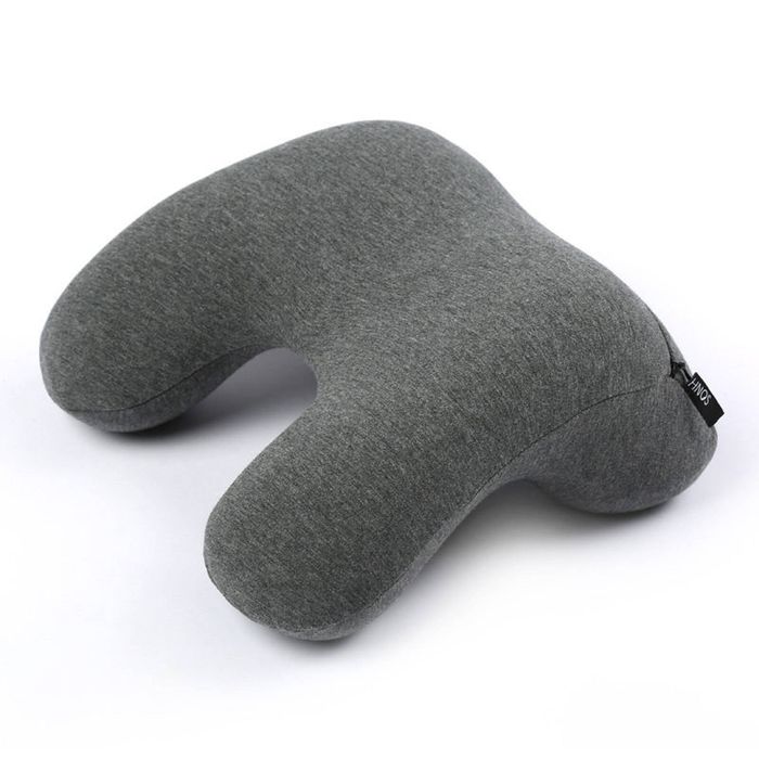 Catzon Travel Pillow Arched Reversible Memory Foam-Grey