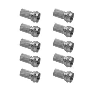 Antsig RG6 Twist On F-Connectors - 10 Pack