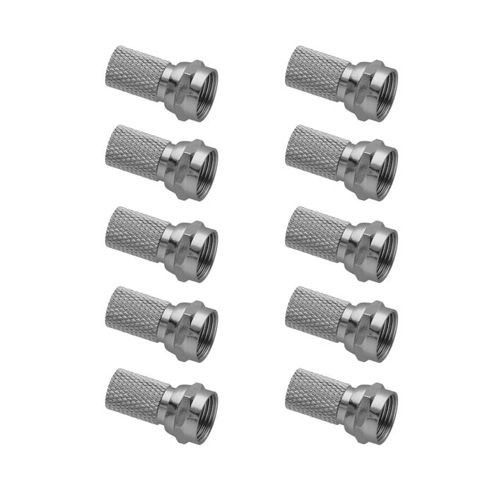 Antsig RG6 Twist On F-Connectors - 10 Pack