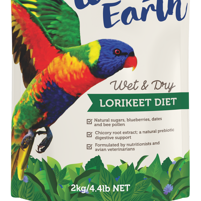Vetafarm Wild Earth Wet & Dry Lorikeet Diet Bird Food 2kg