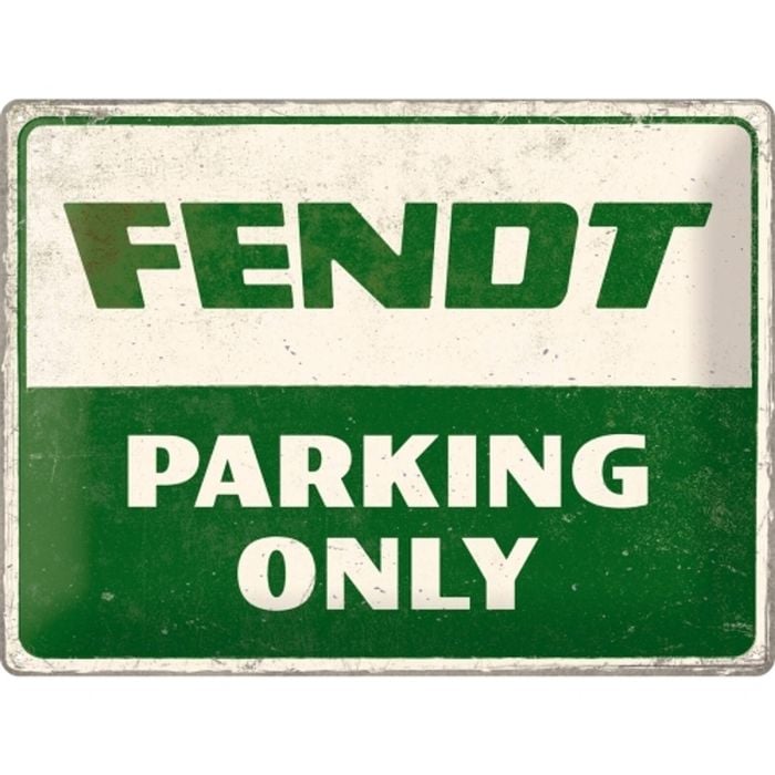 Nostalgic Art Large Sign 30x40cm Metal Wall Hanging Decor Fendt Parking Only