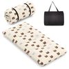 Costway Foldable Floor Mattress Roll Up Mat W/carry Bag 188 X 92cm - Brown