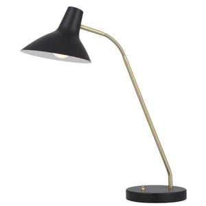 Telbix Farbon Contemporary Table Desk Lamp Light Metal Black Brass Matt