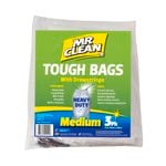 Mr Clean Heavy Duty Tough Garbage Bags with Drawstring - 3 Pack