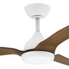 Fanforce Revo Smart DC Ceiling Fan W/ Remote 48" Efficient Cooling White/Teak