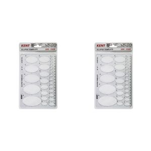 2x Kent Template Ellipse Home/school Stationery Technical Drawing/design Set