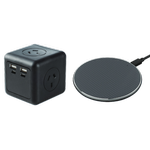 Jackson 3 Outlet Power Station With USB A/C And 10W Wireless Charger