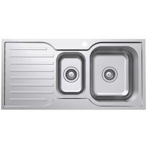Everhard 980mm Classic Square 1TH 1.5 Bowl And Drainer