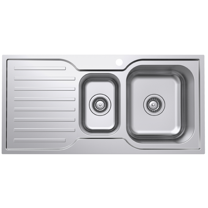Everhard 980mm Classic Square 1TH 1.5 Bowl And Drainer