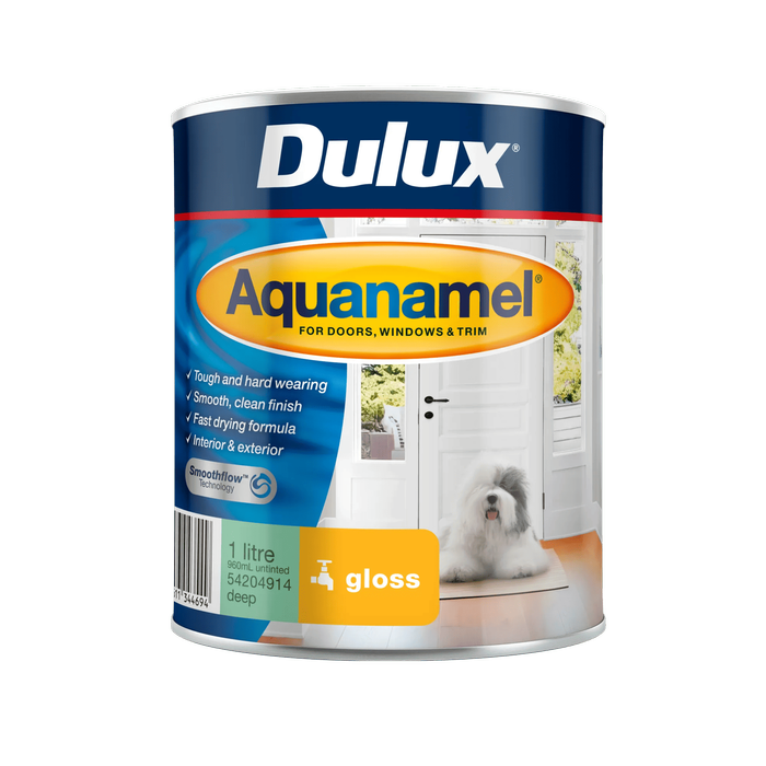 Dulux 1L Gloss Deep Aquanamel Enamel Paint