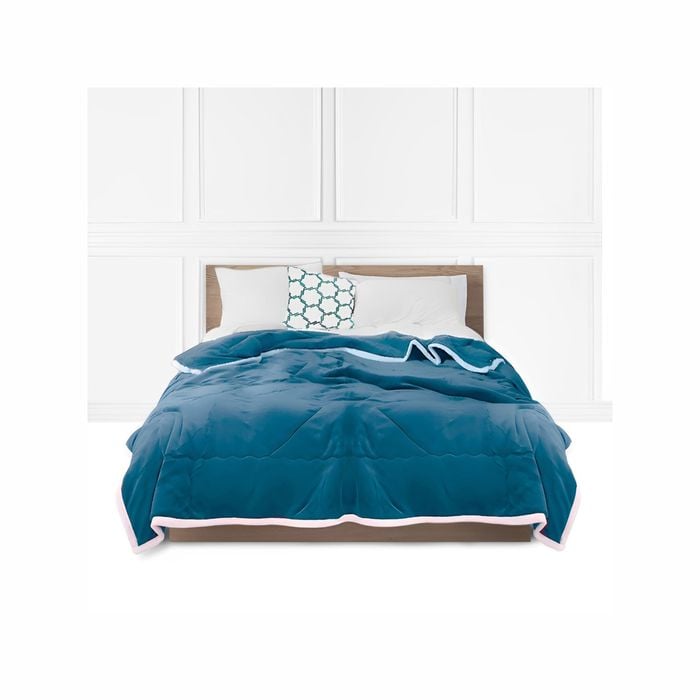 SOGA Lake Blue Fleece Throw Blanket – Thick Flannel Comforter