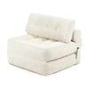 Advwin 3-in-1 Floor Folding Sofa Bed Convertible Sleeper Chair w/ Pillow Single Corduroy Lazy Sofa Couch Mattress Beige