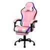 Ufurniture Gaming Chair 12 RGB LED Racing Recliner Pink & White
