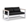 Balmoral 2 Seater Outdoor Aluminium And Teak Lounge