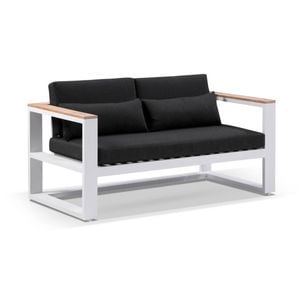 Balmoral 2 Seater Outdoor Aluminium And Teak Lounge