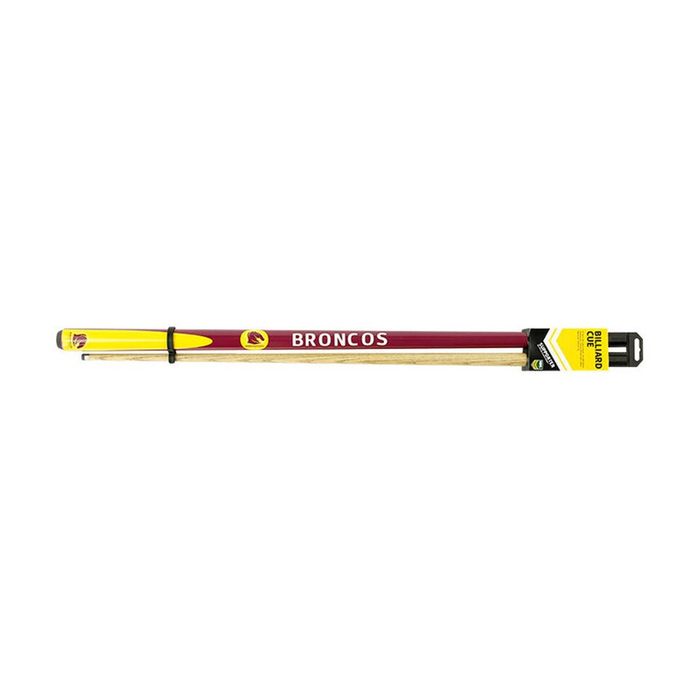 NRL 2-Piece Cue Broncos Ash Shaft 10mm Elkmaster Tip 57 inch Billiards/Pool